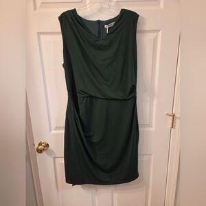 Grace Karin Dark Green Sleeveless Midi Sheath Dress 2XL
